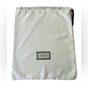 Gucci ivory, Dust Cover Bag With black ribbon Drawstring 13” x 16” Logo
